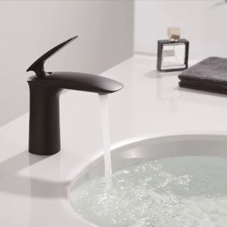 Смеситель для раковины Rose R1101H чёрный матовый